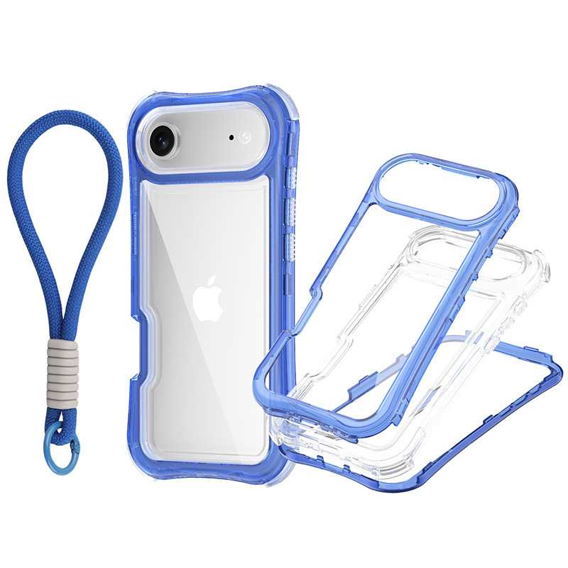 新款适用苹果17pro max三合一手机壳透明iphone17 Air气囊TPU+PC|undefined
