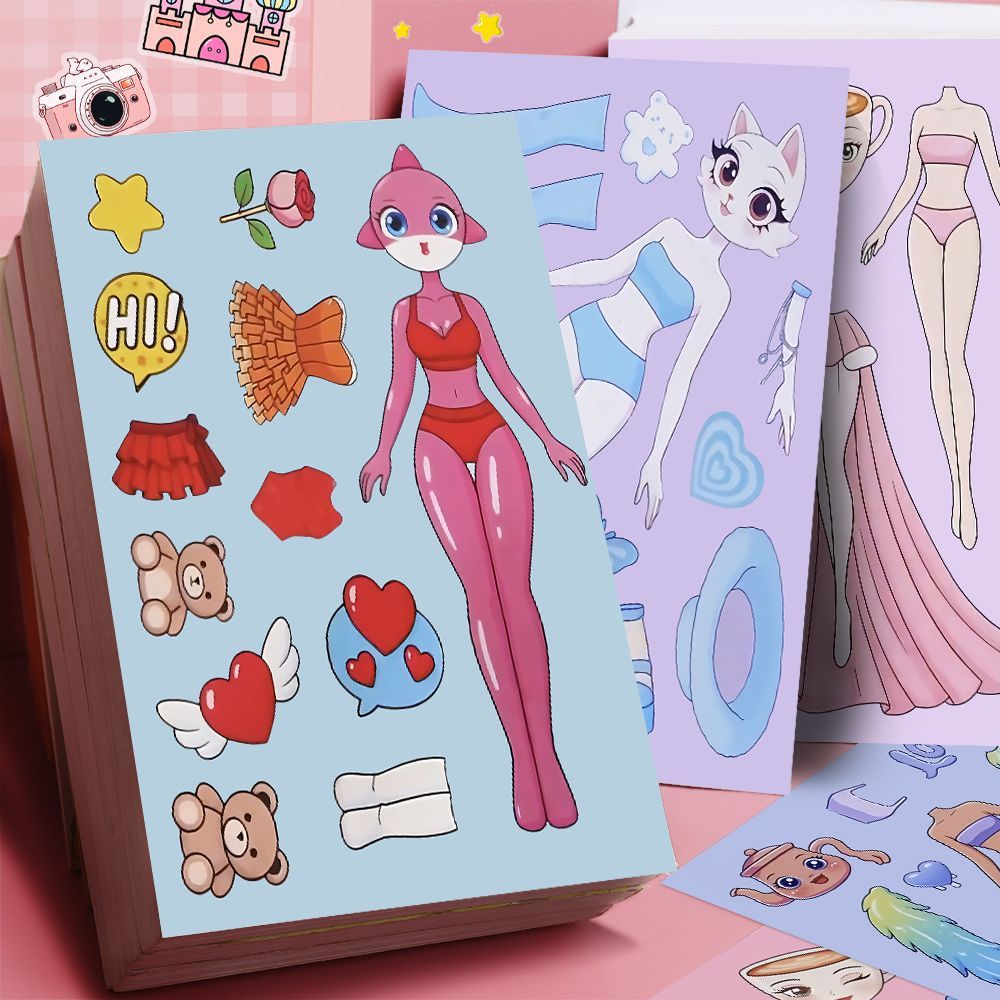 [Edición ampliada] pegatinas de cambio de montaña y mar, pegatinas de decoración DIY creativas manuales sin recorte