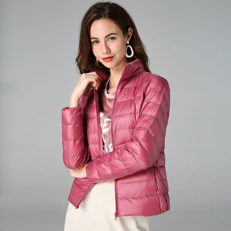 2025 Winter New Lightweight down Cotton Jacket for Women, Short Style, Plus Size, Slim Fit, Stand Collar, Hooded Coat, Off-Season Clearance