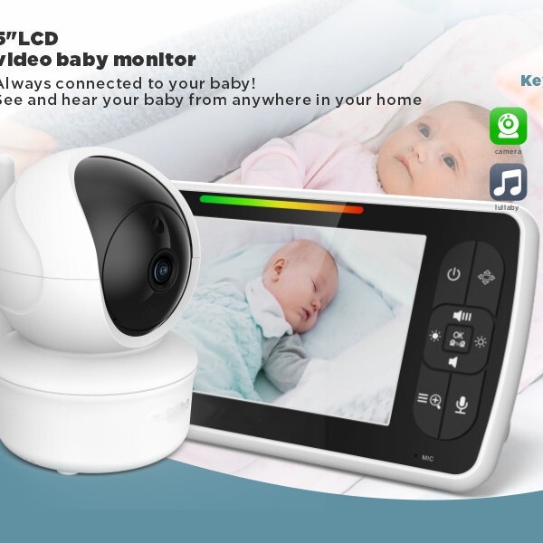 [Factory] Sm650 5inch Hd Baby Care Monitor Monitor Baby Camera Cross-Border