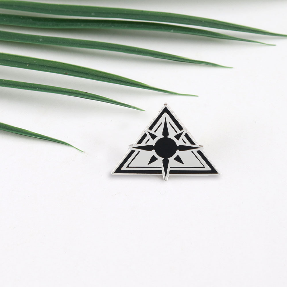 Blue Archive Abadoss School Emblem Metal Brooch Student Id Pattern Enamel Pin Accessories Triangular Badge