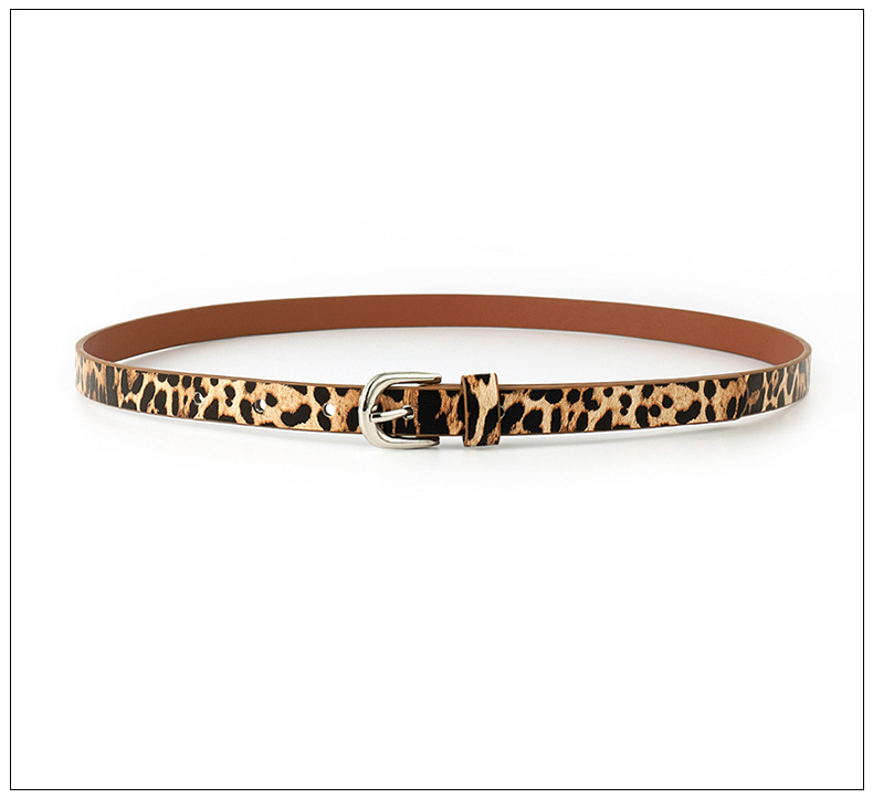 Imitation Leather, Alloy Material Leopard Pattern All Seasons Season Vacation Simple Style Leopard Imitation Leather Alloy Patent Leather Women's Leather Belts