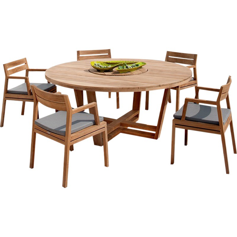 Mesas y sillas de exterior para ocio al aire libre, conjuntos de madera de teca para exteriores, muebles de madera maciza para patio, villa, jardín, terraza y solárium.