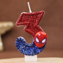 跨境电商亚马逊temu数字生日蜡烛蛋糕派对装饰生日蜡烛diy 蜘蛛侠