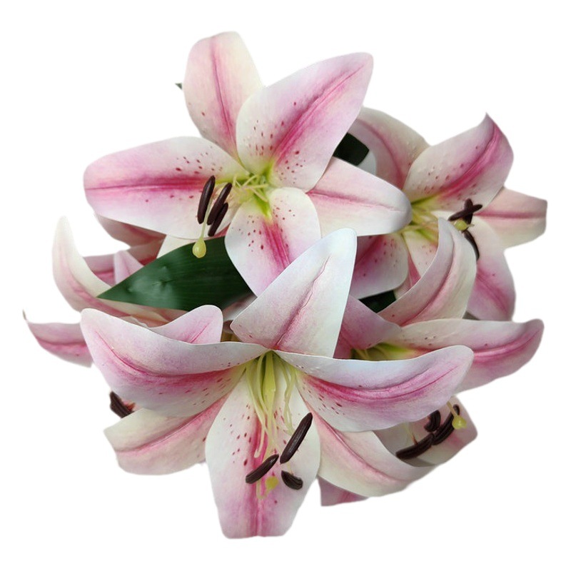 3D, 7 ramos de flores de lirio; decoración para pasillo de boda; pared floral; decoración de interiores; flores artificiales para fotografía; decoración de la habitación nupcial