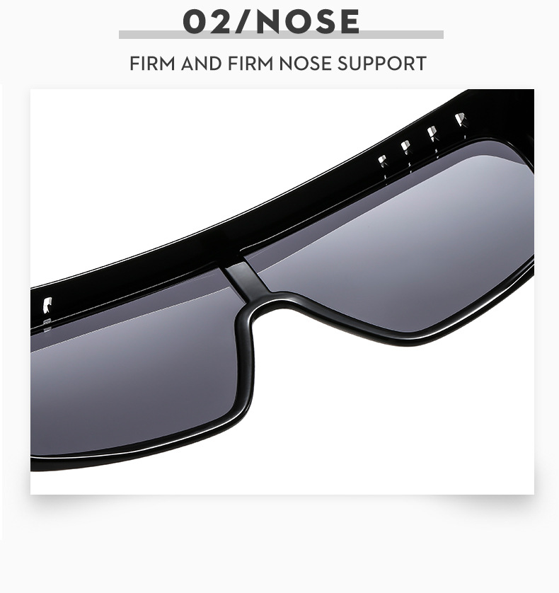 Lunettes de soleil homme à monture carrée, contour d'oreille, verres à protection UV, style rétro, monture noire en métal, unisexe_voghion.com