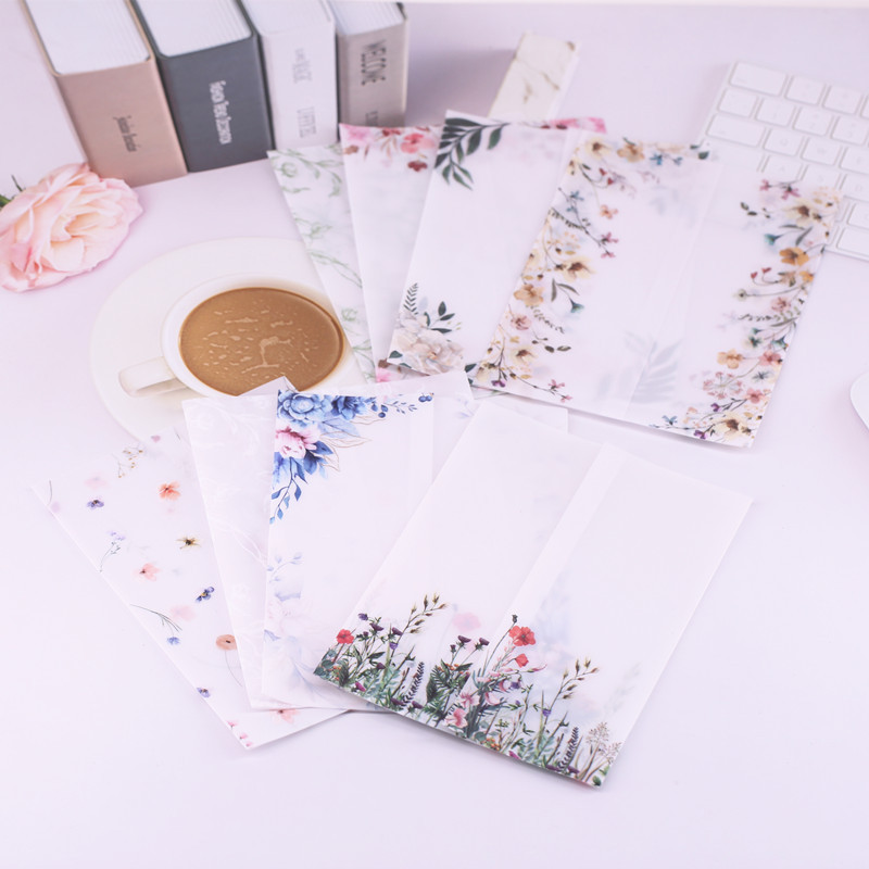 Sobres de papel de ácido sulfúrico transparente al por mayor bolsa de embalaje de invitación de boda tarjeta de bronceado manicura de sentido avanzado bolsa de sobres en blanco