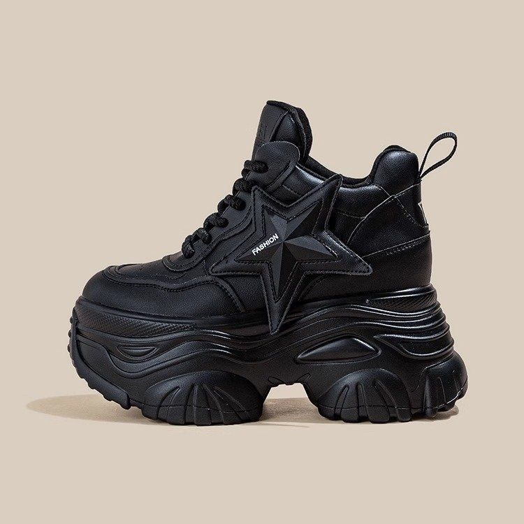 Retro zapatos de papá 2024 nuevo muffin de primavera con suela gruesa hombre pequeño zapatos deportivos casuales de 8 cm de altura para mujeres