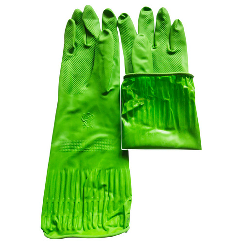 Latex dishwashing gloves rubber extended waterproof anti-slip rubber kitchen housework car wash car wash gloves foreign trade