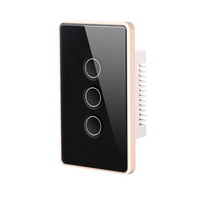 Export Exclusive for Tuya Smart Wifi Switch Groove Glass Metal Frame American Standard Switch Alexa Zero Fire Model Export Exclusive for Tuya Smart Wifi Switch Groove Glass Metal Frame American Standard Switch Alexa Zero Fire Model
