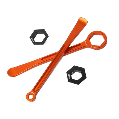 Off-Road Vehicle Tire Removal Rod, Motorcycle Rim Tire Special Repair Tool, Hexagonal Wheel Axle Wrench, Tire Remover Pry Bar (Motosiklet ləvazimatları və aksesuarları) - orange