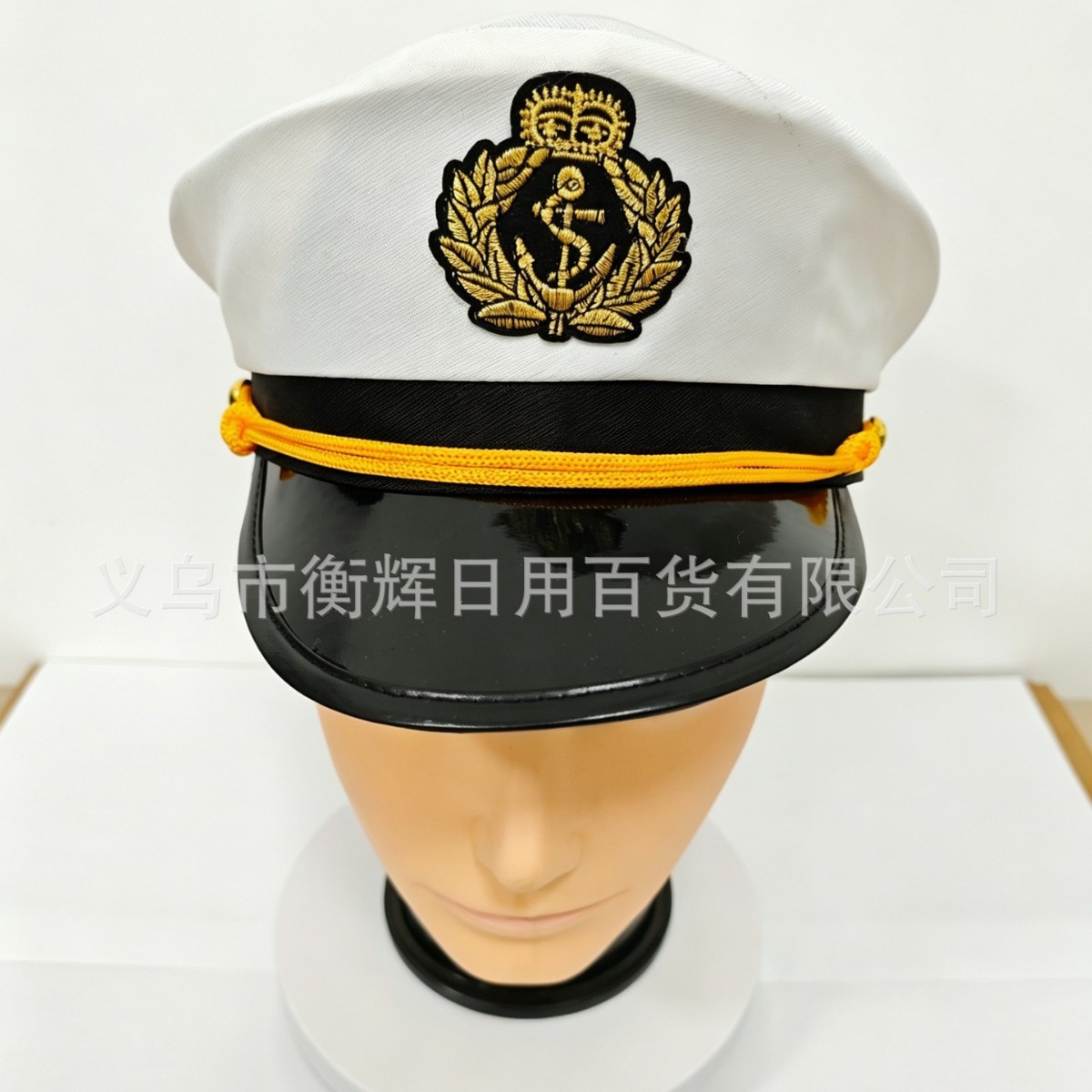 Sombreros de bordado transfronterizos blancos marineros niños sombreros navales espectáculos festivos sombreros de capitán sombreros uniformes image 5