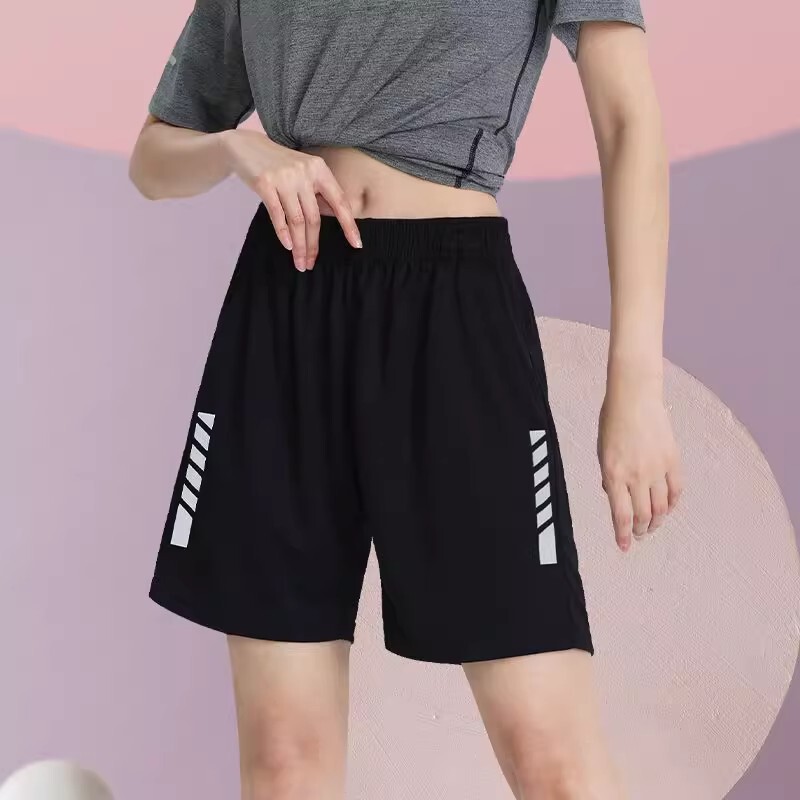 Women's Summer Thin Ice Silk Quick-Dry Yoga Fitness Plus-Size Running Basketball Loose Casual Shorts
