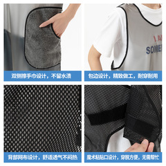 可擦手圍裙女家用廚房夏季新款軟皮防水防油食堂餐飲專用可定logo