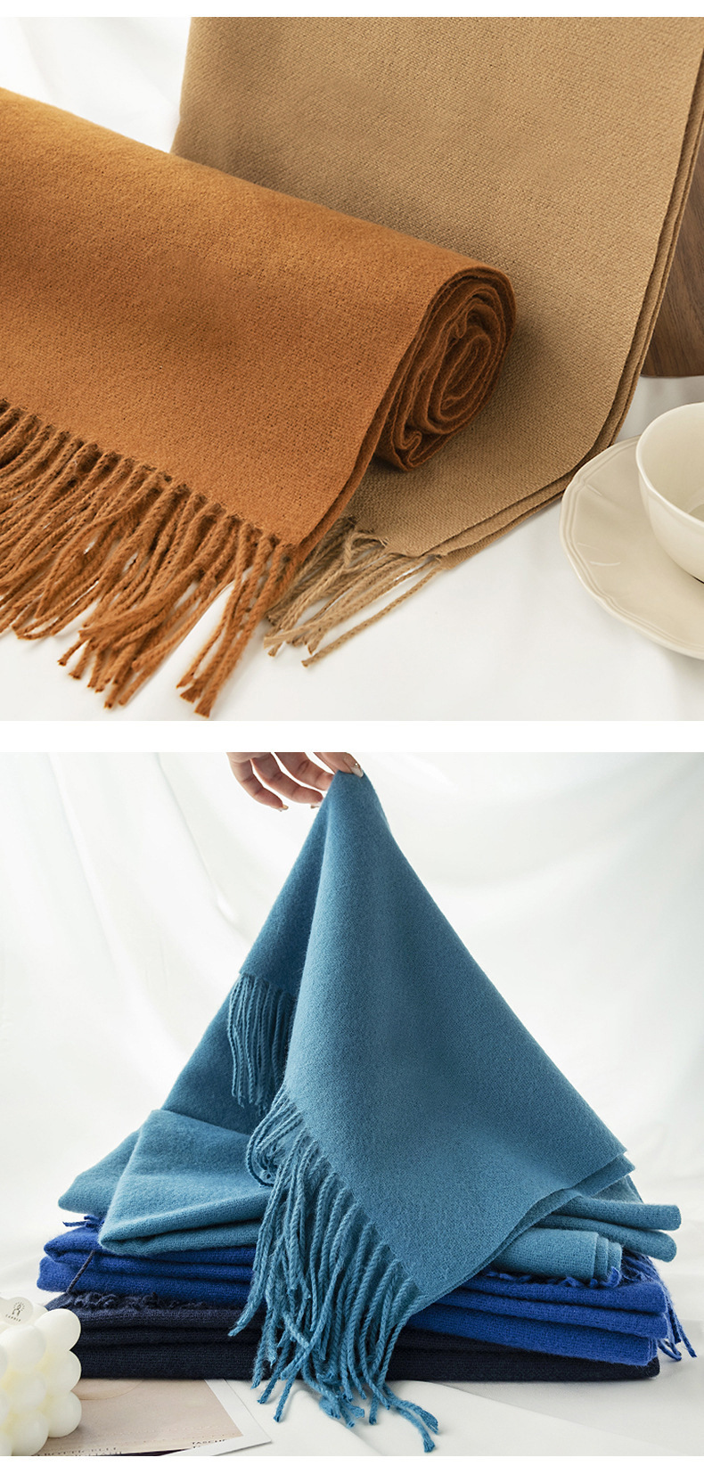 Damenmode Langer Schal Winter Warm Großer Schal Abendkleid Kaschmirschal Hochzeitsschal Weich_voghion.com