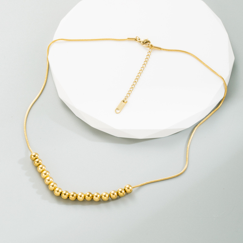 1 Piece Quantity Wholesale Jewelry Simple Style Geometric 304 Stainless Steel 18K Gold Plated Plating Stainless Steel Necklaces
