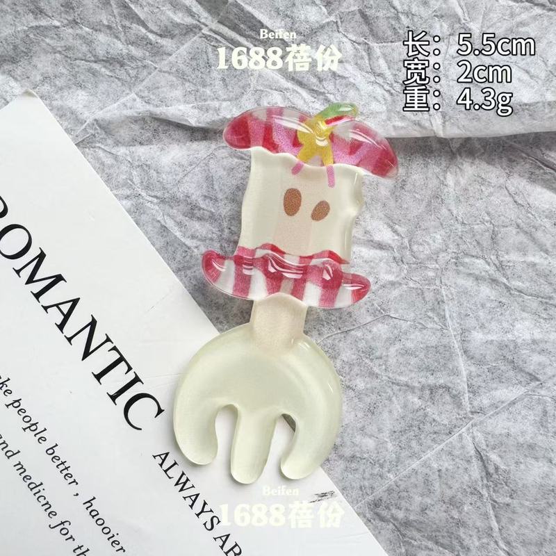 漫画リンゴkittyスプーンフォークヘアクリップ甘い少女心砕け髪カモ口クリップ前髪クリップかわいい髪飾り|undefined