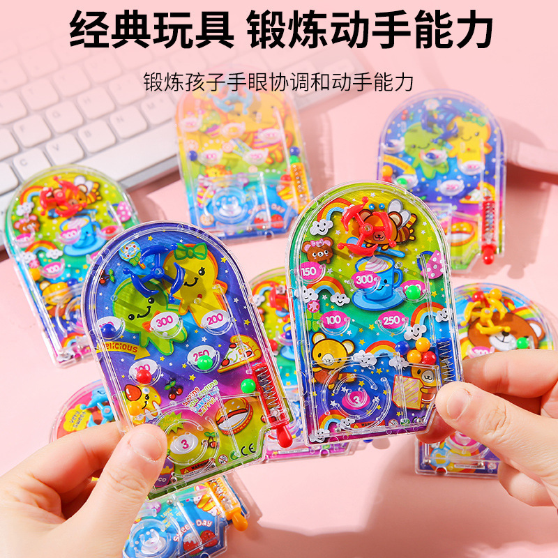 Creative Children's Pinball Pinball Game Cartoon Handheld Game Toy Ejection Scoring Machine Casual Gift
