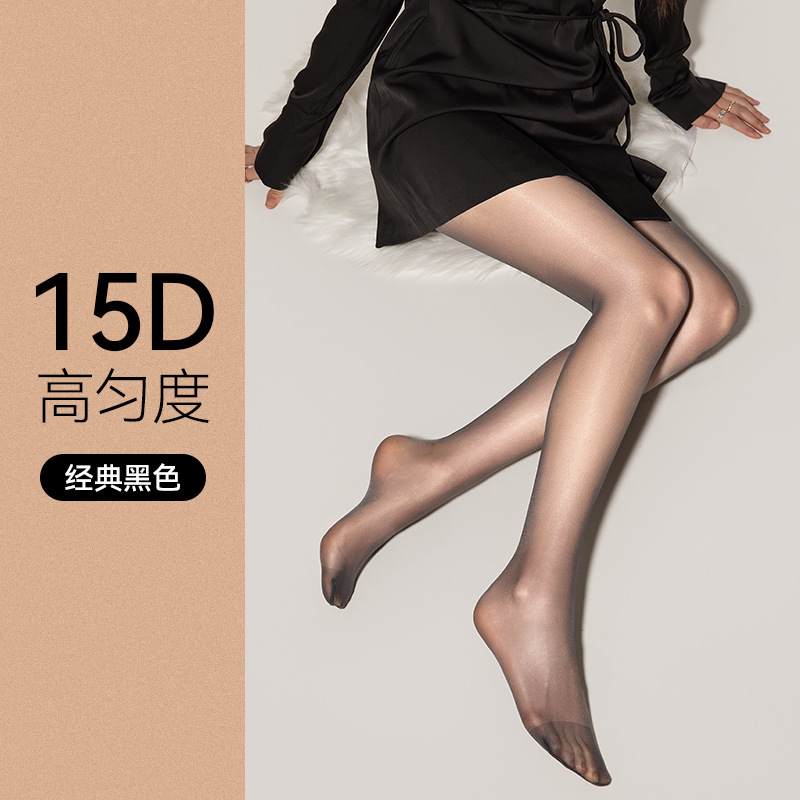 Medias anti-hock seda duradera otoño 0d delgada ultra-permeable acrílico piernas raspadas artefacto de la combinación de medias negras al por mayor