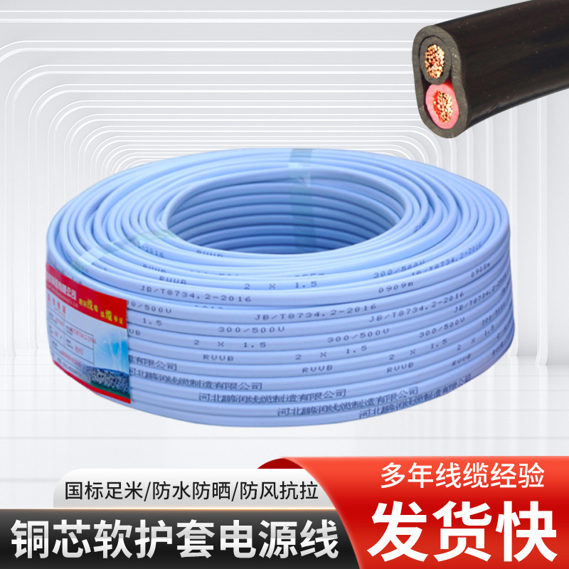 RVV扁护套线 扁电线 家装线 软铜电缆  软电缆 平行电线 多股电缆