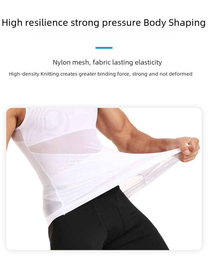 Cross-border Explosions Mesh Shaper Men's Abdominal Shaped Vest Beer Belly Killer Tunic Shaped Clothes