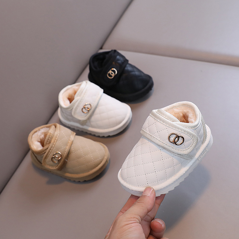 Biezi, plīša kokvilnas sniega zābaciņi, silti ziemas un meiteņu pastaigu apavi, mīksta zole, ūdensnecaurlaidīgi_voghion.com