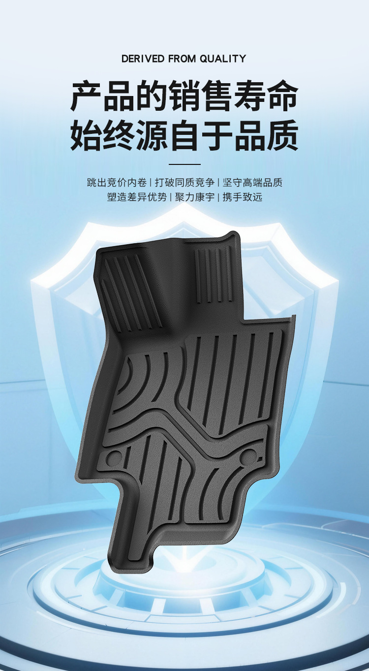 Suitable for 2019-2025 Toyota RAV4, eco-friendly TPE car floor mats and trunk mat