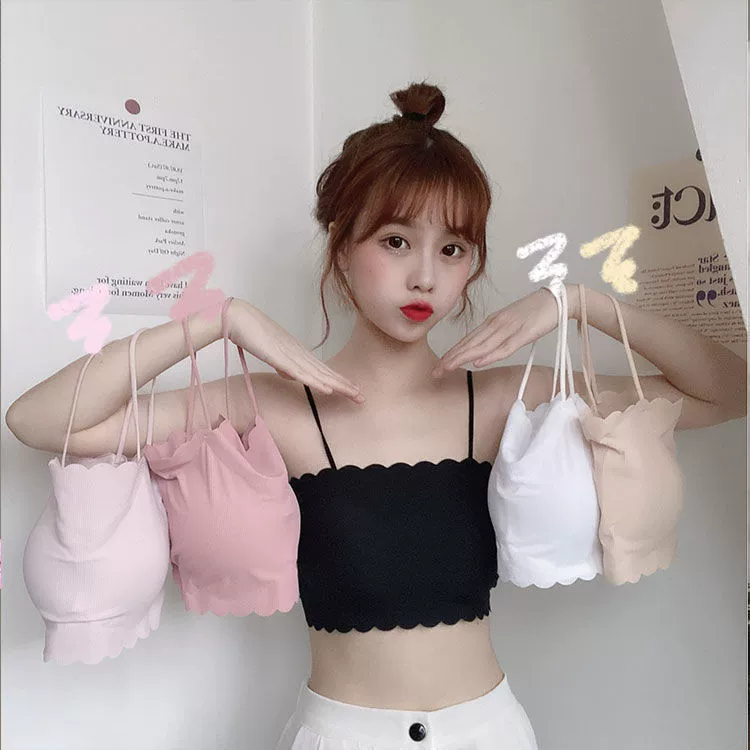 Шелковый топ-бюстгальтер, тюбик-топ, нижнее белье для младших школьников, тонкий пуш-ап, топ с чашками, поддерживающий топ с красивой спинкой