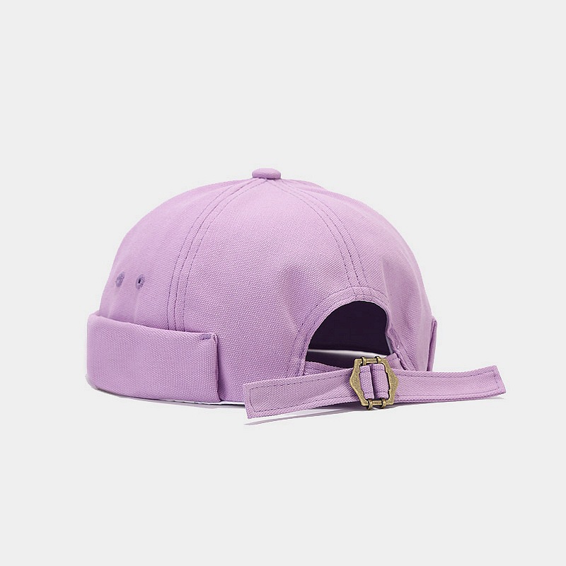 Sombrero de mujer de Moda de Primavera nuevo sombrero de melón retro sin ala estilo coreano versátil sombrero de piso de los hombres de la calle hip hop yuppie sombrero