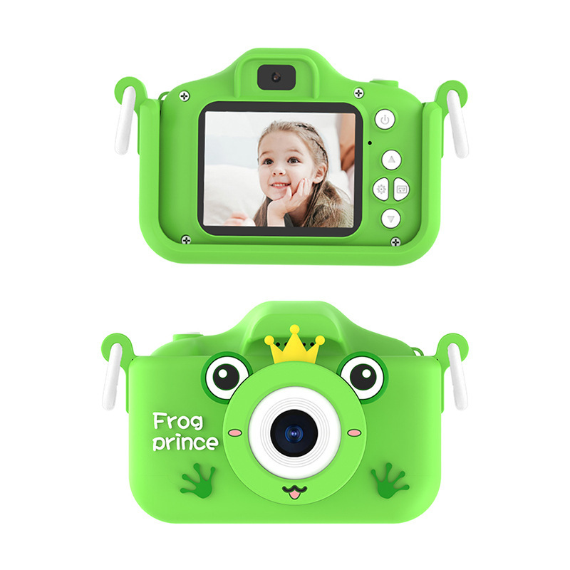 Nueva cámara dual HD 4K transfronteriza X9s Frog Prince Cámara para niños Cámara digital anti-caída de rompecabezas de dibujos animados
