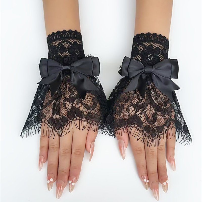 Fingerless Lace Gloves Retro Style Y2K Bridal Evening Accessories 2025 Winter Fingerless Lace Gloves Retro Style Y2K Bridal Evening Accessories 2025 Winter