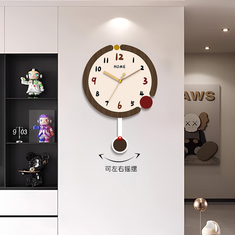 新款钟表客厅挂钟家用高级装饰画高级感静音挂表简约创意时钟挂墙|undefined