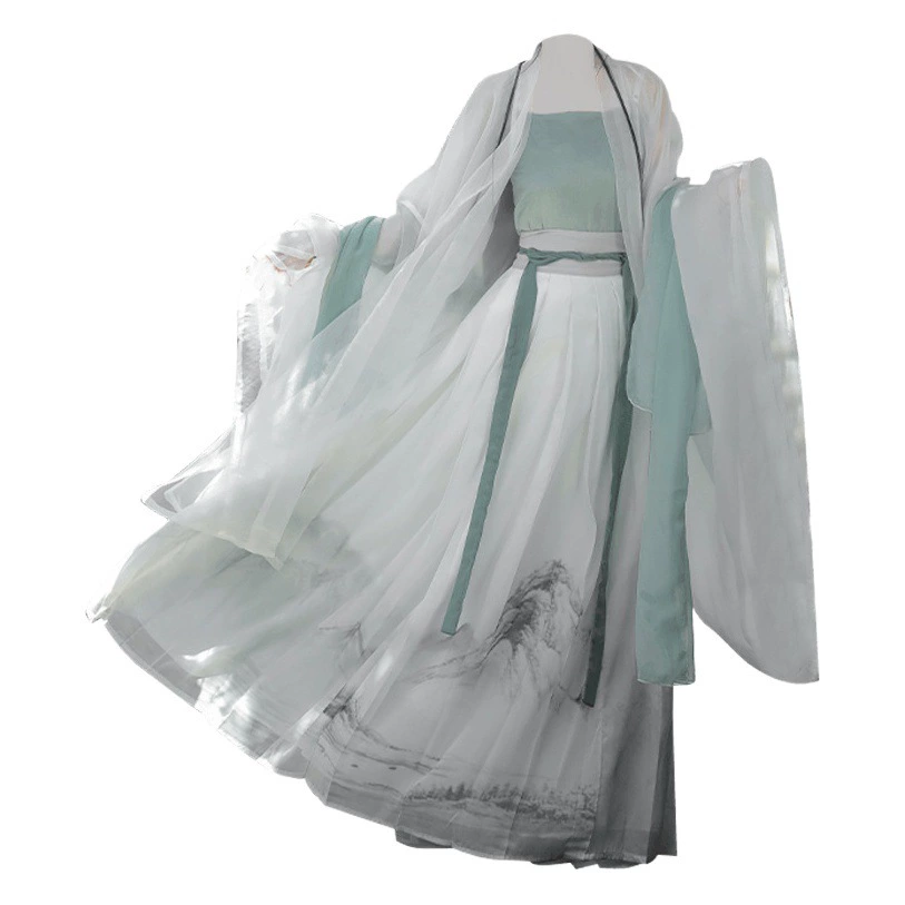 Song Dynasty Caoxian Hanfu женский древний костюм рубашка с длинным рукавом супер бессмертная юбка на талии Чанган храм Хань элементы Хань Улучшенная осень
