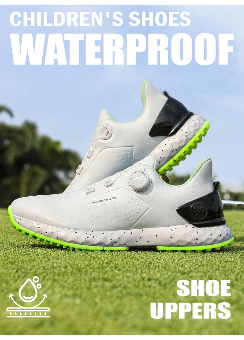Giày Golf PGM Nam Chống Thấm Nước Phiên Bản Rộng Đệm Núm Dây — Mực trắng [Đế giữa chống sốc/gai chống trượt/mặt trên chống thấm nước] XZ441 chi tiết 11
