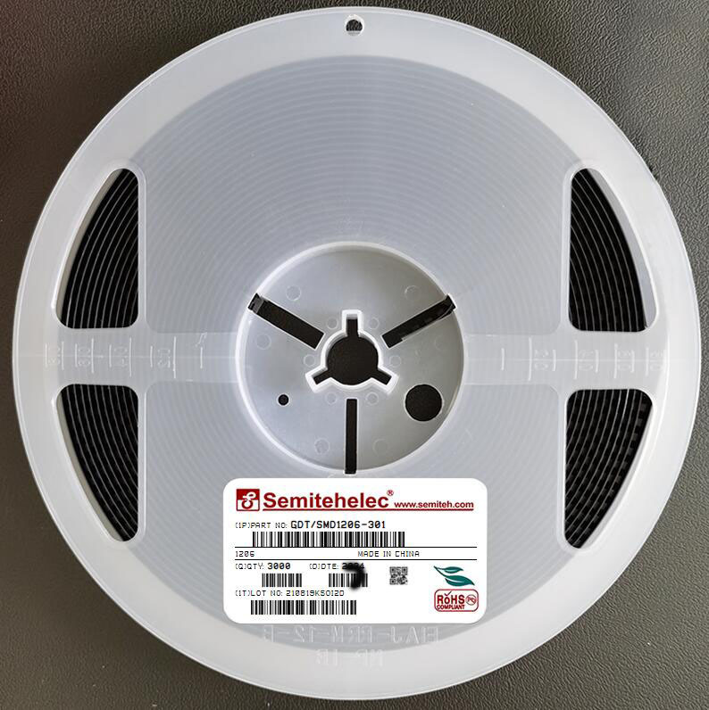 GDT/SMD1206-301 贴片陶瓷气体放电管 1206 SEMITEH 全新原装正品