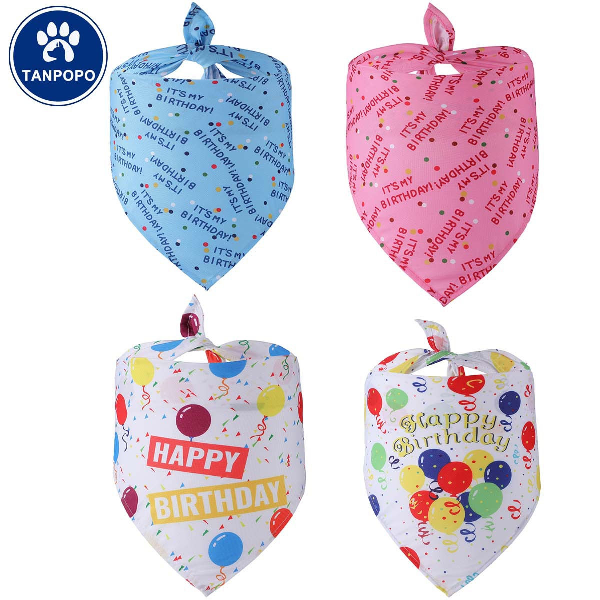 Toalla de saliva de cumpleaños para mascotas nueva transfronteriza Toalla triangular para perros Accesorios para mascotas Toalla para mascotas Toalla para perros