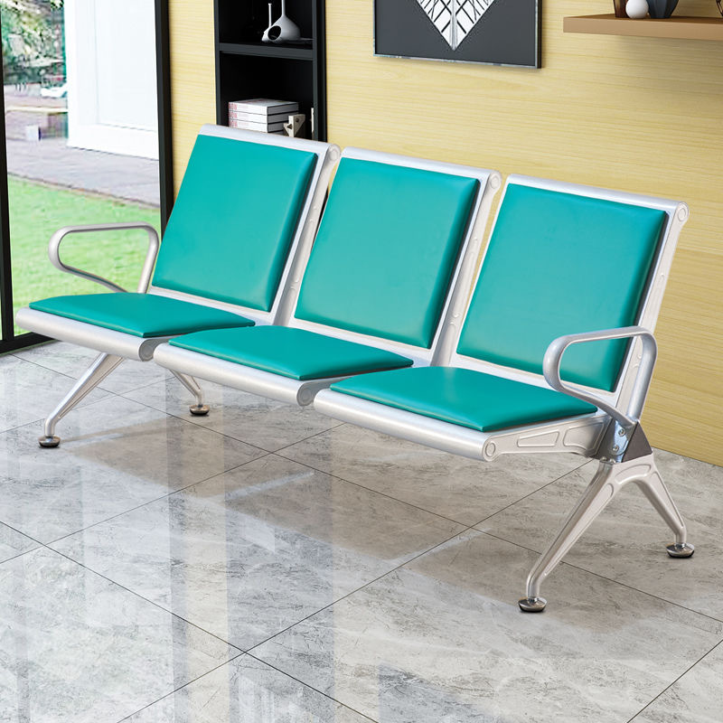 Wholesale airport waiting chairs, bus station waiting room chairs, hospital waiting chairs, bank waiting chairs, stainless steel three-person seat chairs