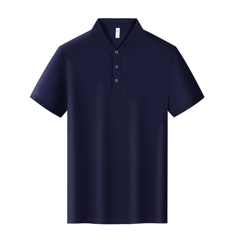 220g 40 algodón de perla de manga corta Polo impresa LOGO ropa de oficina ropa de trabajo ropa de trabajo impresa bordada