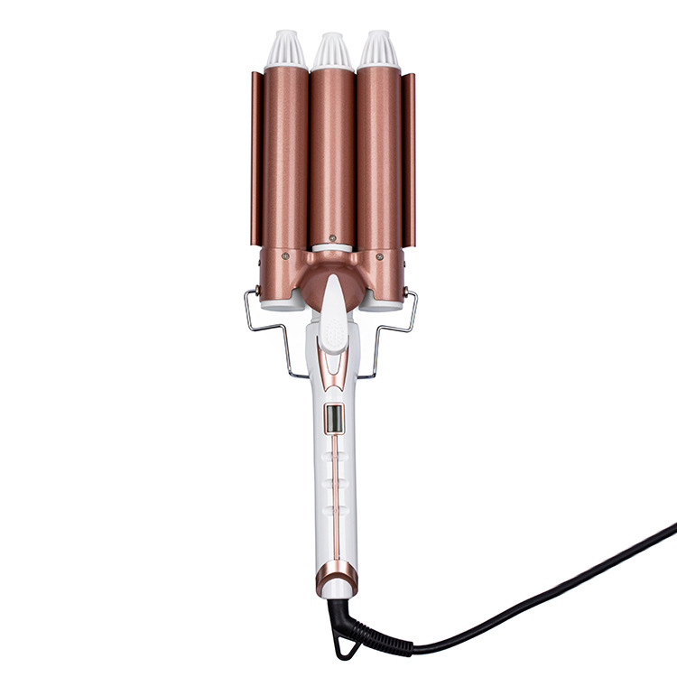 跨境货源厂家专供永东陶瓷蛋卷棒三棒卷发棒三管卷发棒大卷水波纹