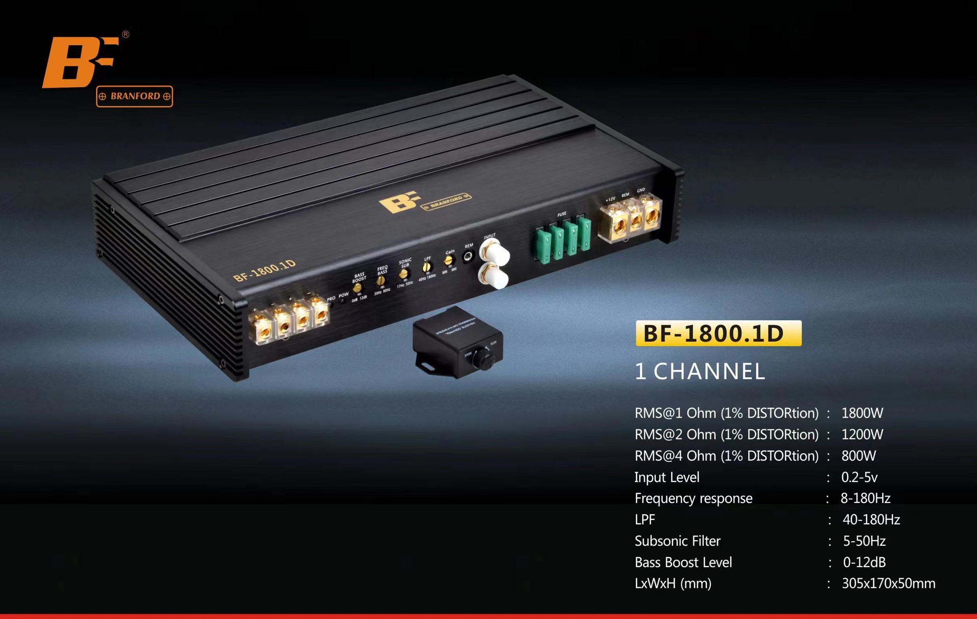 2026 High-Quality Class D 1800W Car Subwoofer Amplifier/Subwoofer Speaker/Subwoofer Amplifier