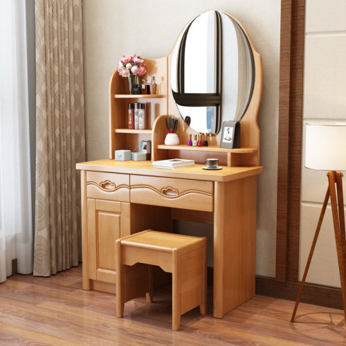Solid wood dressing table bedroom dressing table integrated modern simple dressing table small apartment Chinese dressing cabinet storage cabinet