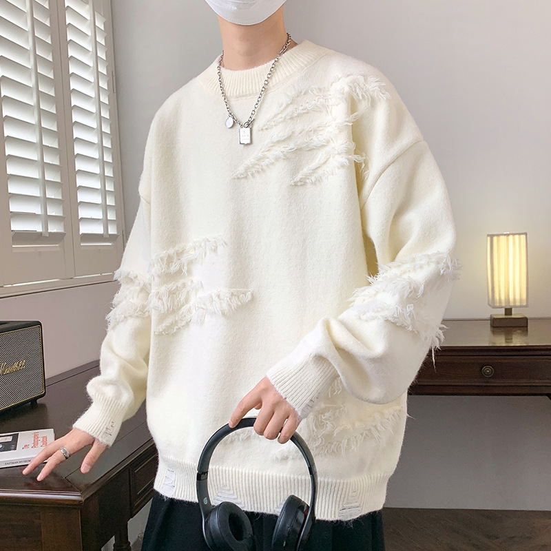 Winter trend solid color sweater