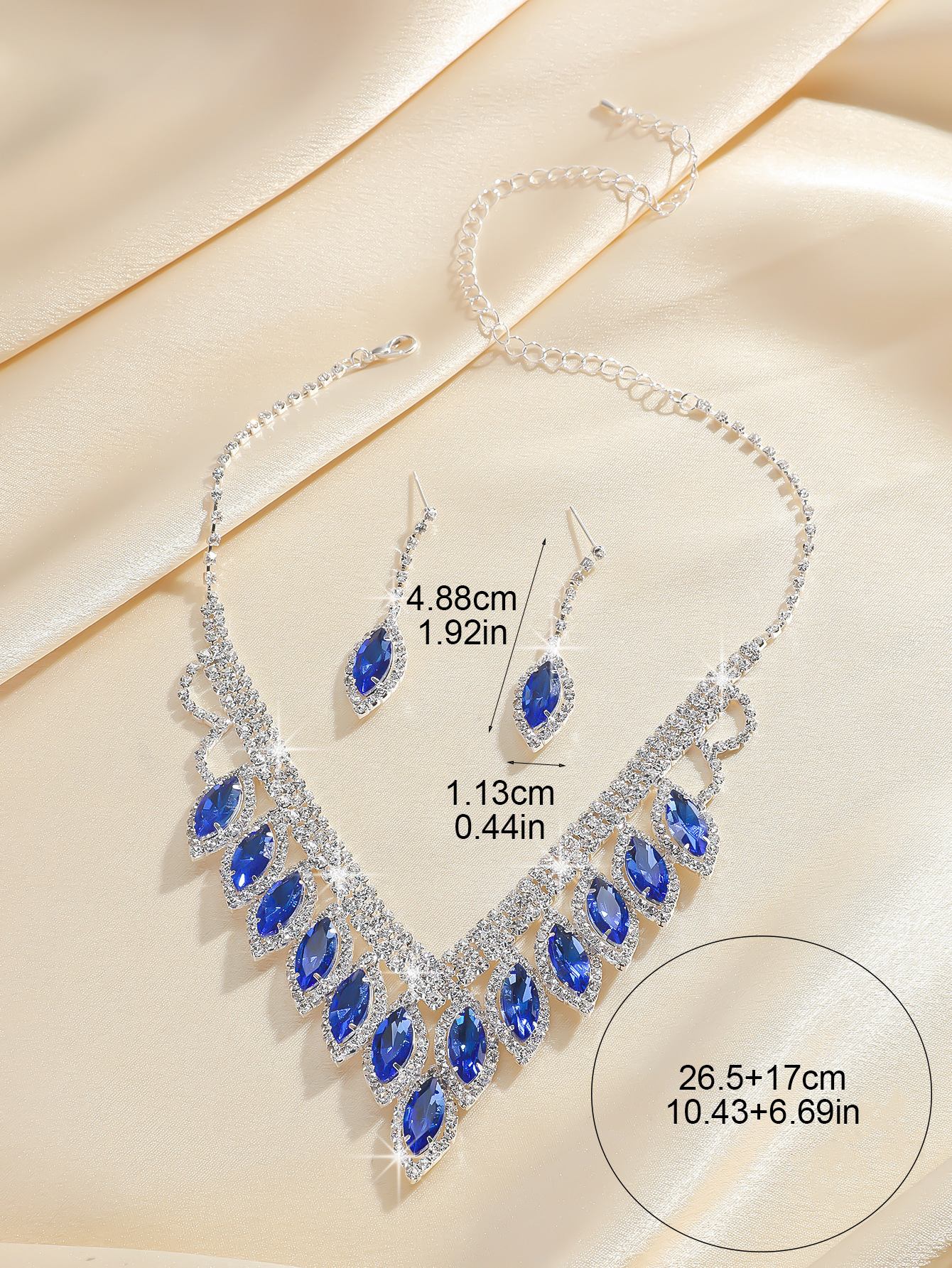 bride necklace set earring jewelry set banquet dress set necklace fashionable all match exquisite jewelry_voghion.com
