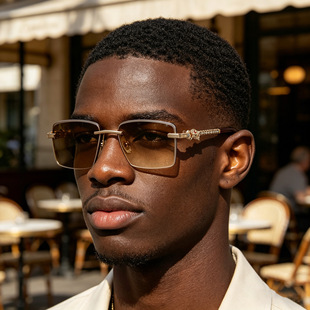 Neue modische eckige polarisierte Sonnenbrillen für Männer - persönlicher Trendy-Look mit Premium-Gefühl, UV-Schutz für draußen und Angeln, Herren-Sonnenbrille für den Export