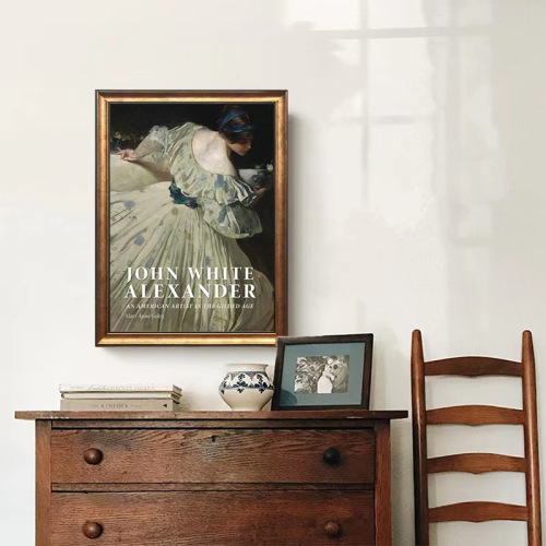 Vintage living room set wall painting, niche art wall murals, American-style sofa background wall decoration, light luxury French painting