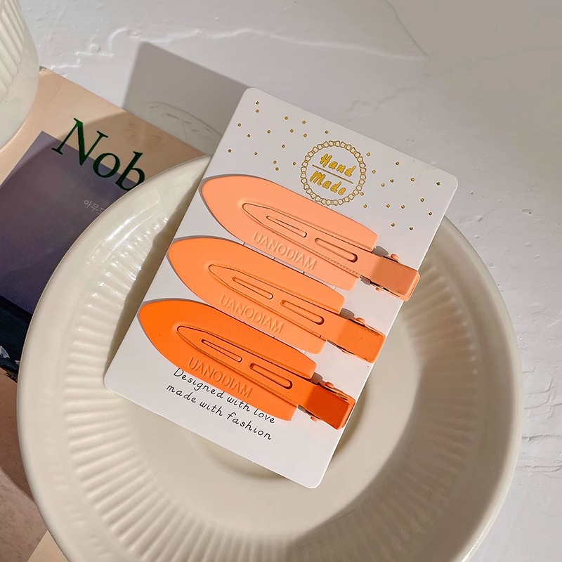 Dopamina rosa pinza de cabello lateral boca de pato adorable pinza de cabello para mujeres 2025 nuevo pinza de frangeo