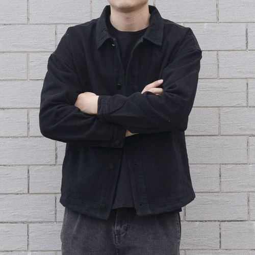 Japanese Retro Brand Spring and Autumn New Denim Jacket for Men Solid Color Trendy Cool Loose Work Jacket for Men