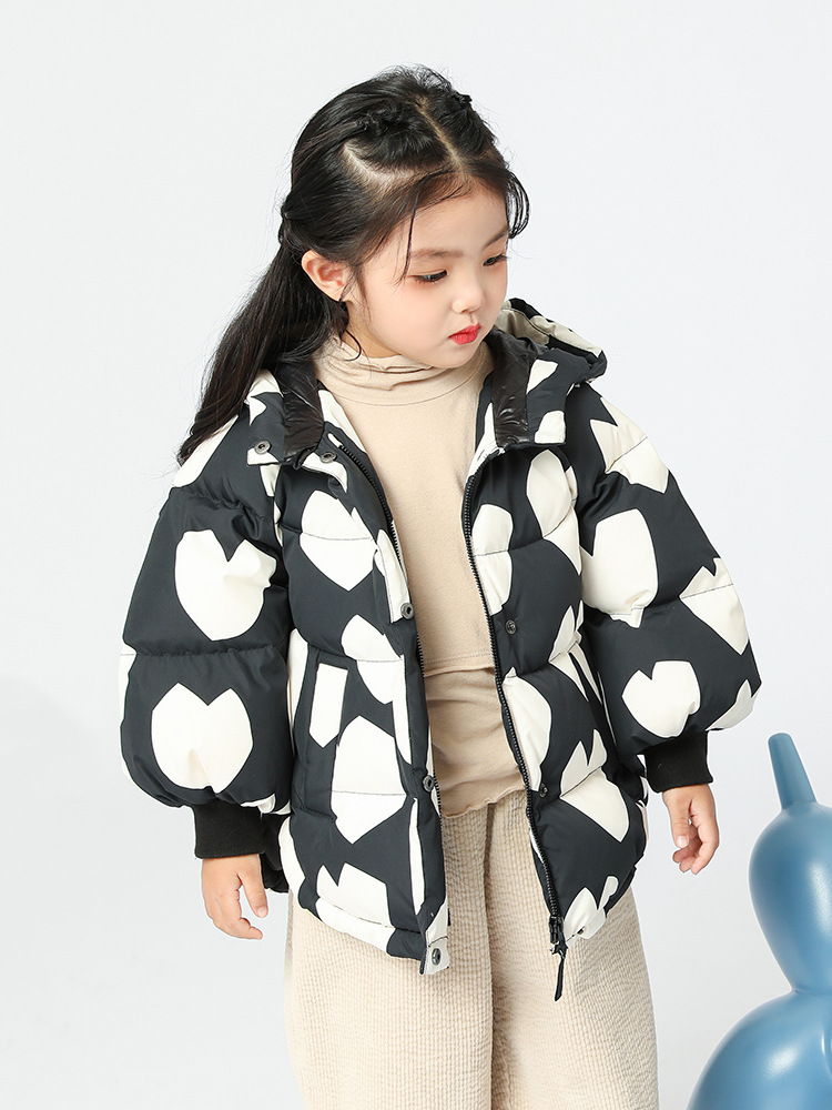 Children's velvet down jacket