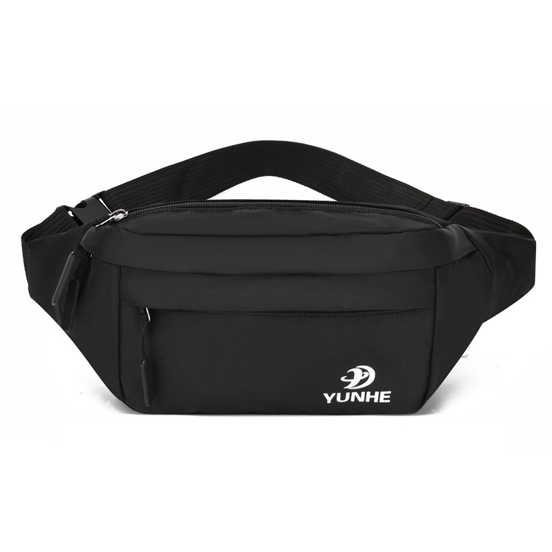 Riñonera deportiva unisex, bolso bandolera de lona impermeable al aire libre, estilo coreano casual, con logotipo personalizable