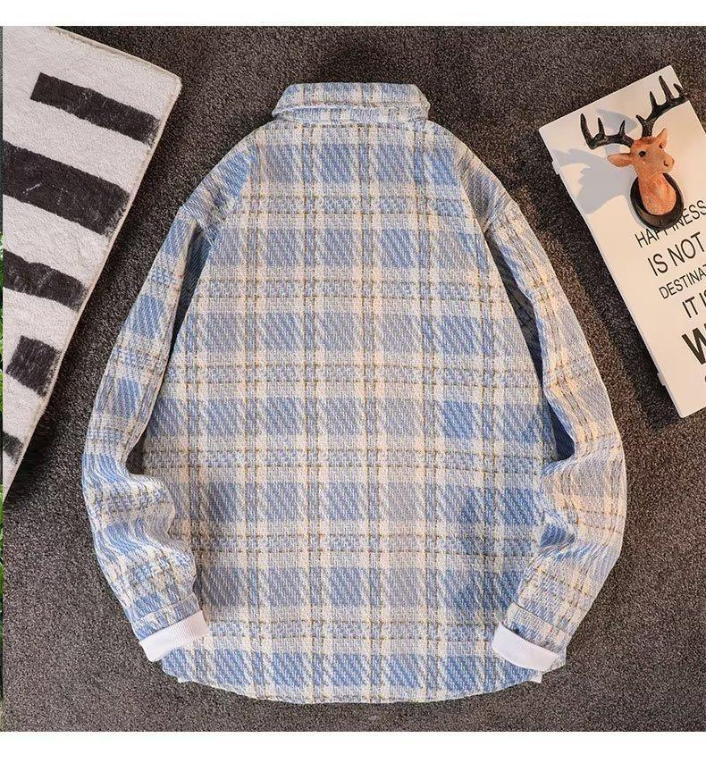 Veste chemise à carreaux pour femme style décontracté chic_voghion.com